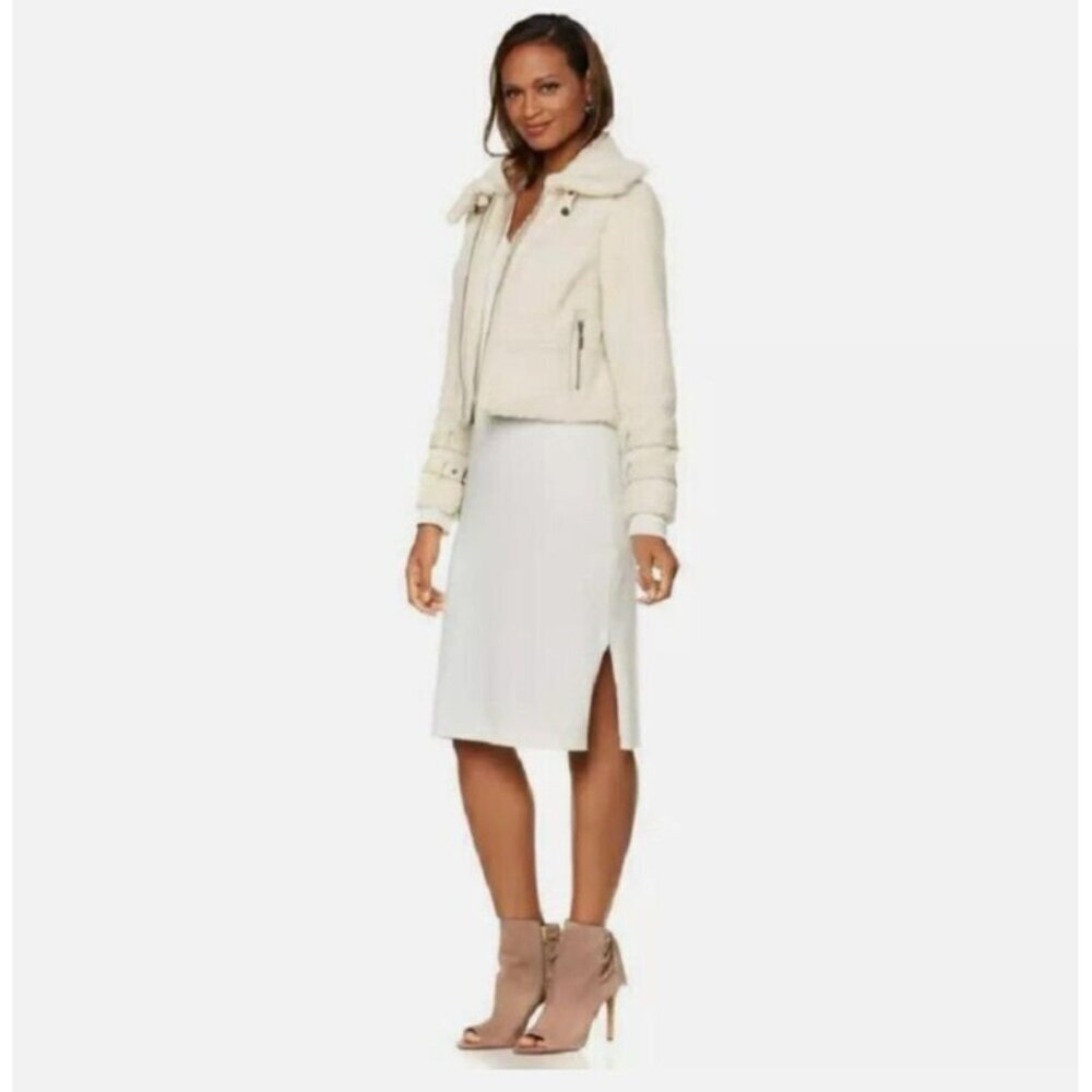 Serena Williams High Waist Faux Sherpa Full Zip Jacket Signature Statement 2XL
